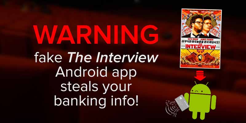 Fake download for The Interview movie.