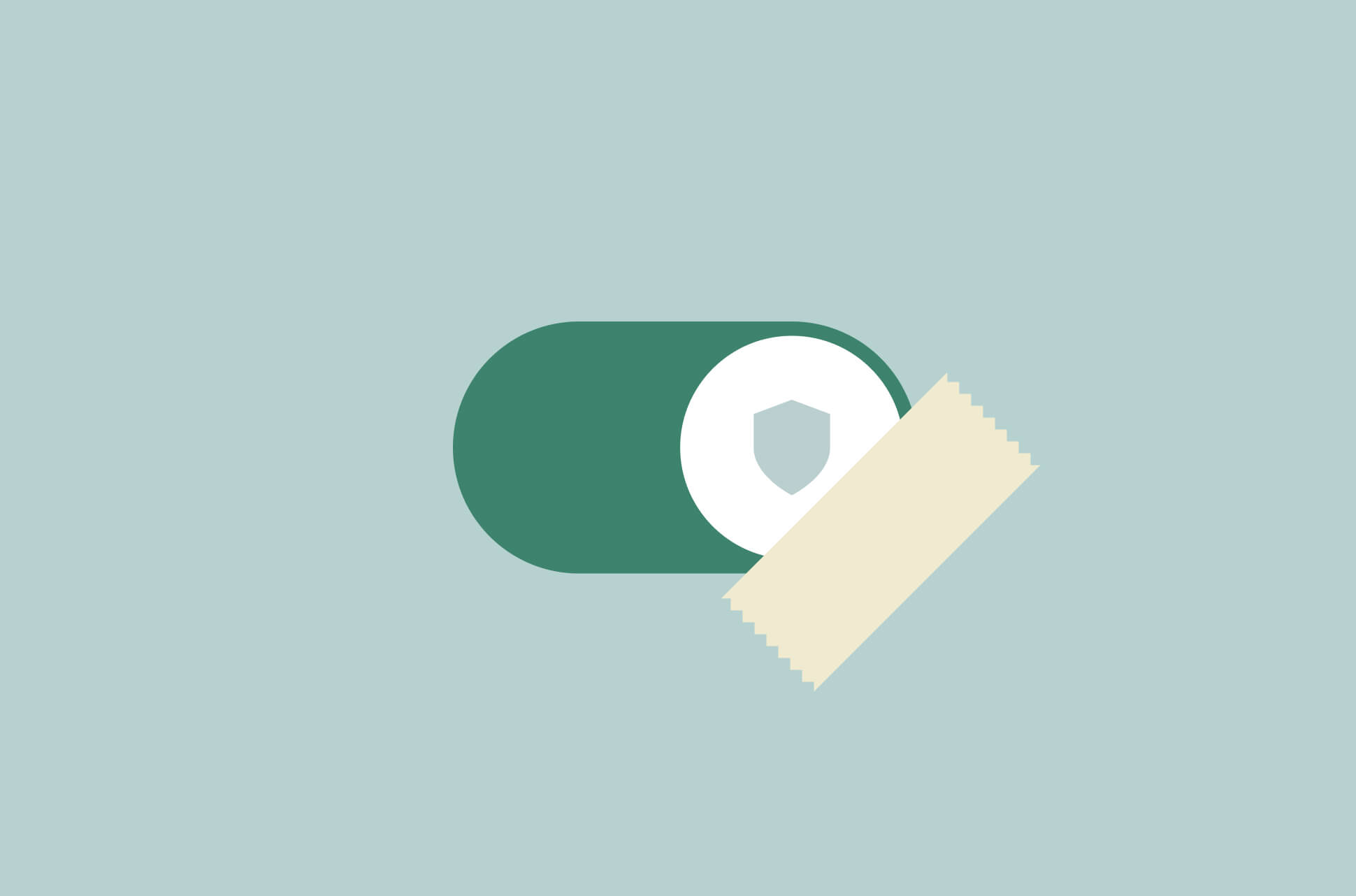 picture of a vpn switch taped in the on position