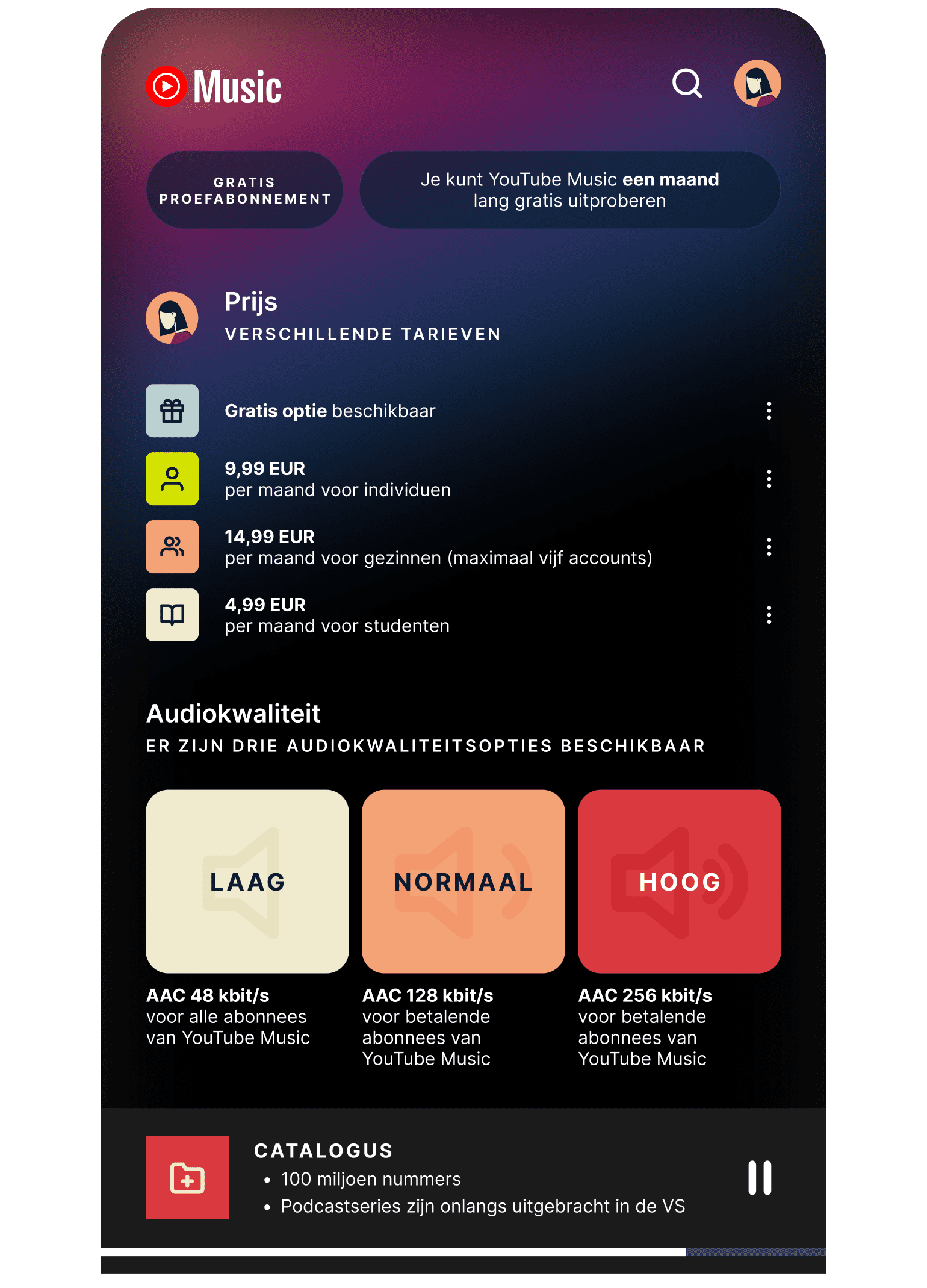 Online muziek luisteren met YouTube Music