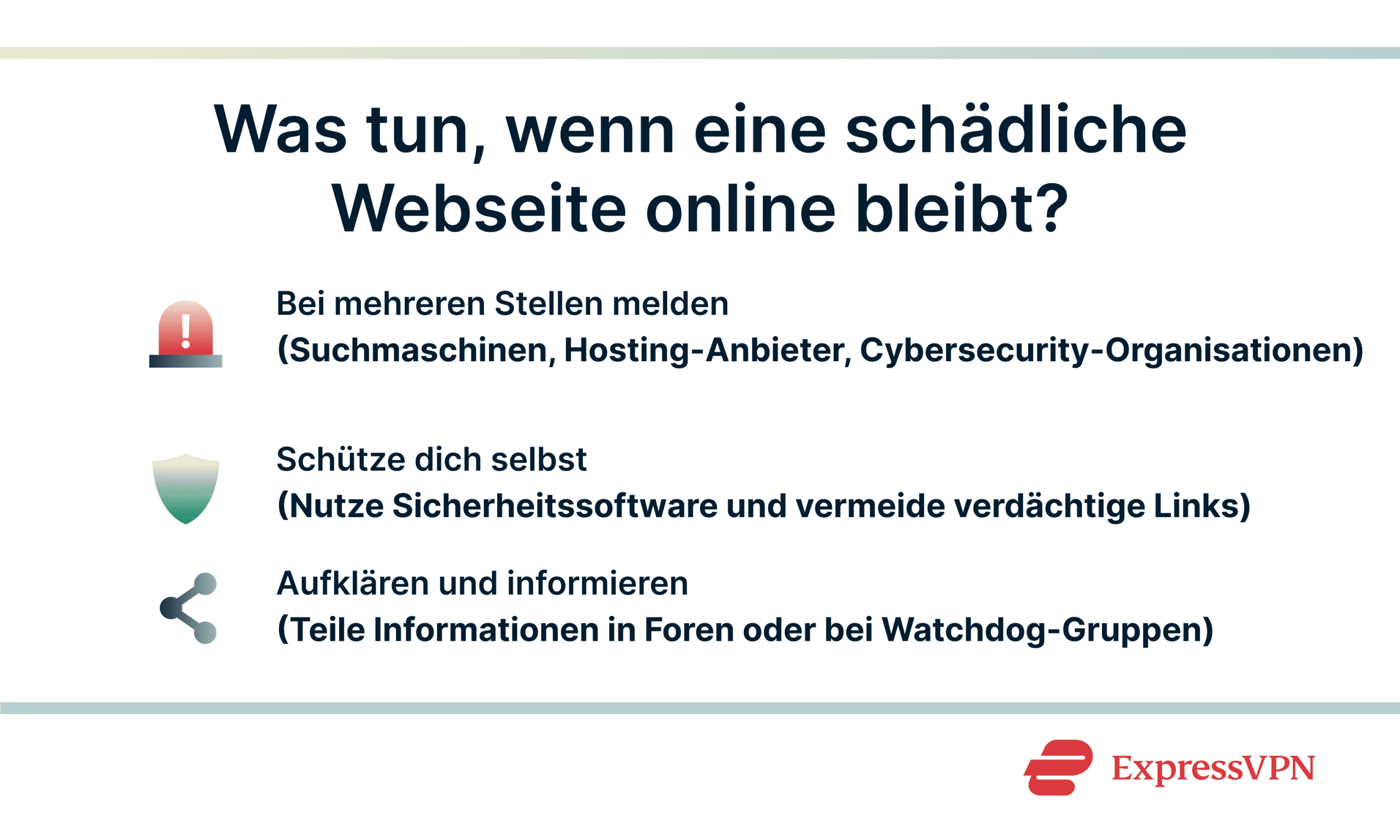 Infographic showing what you can do if a malicious site stays online.