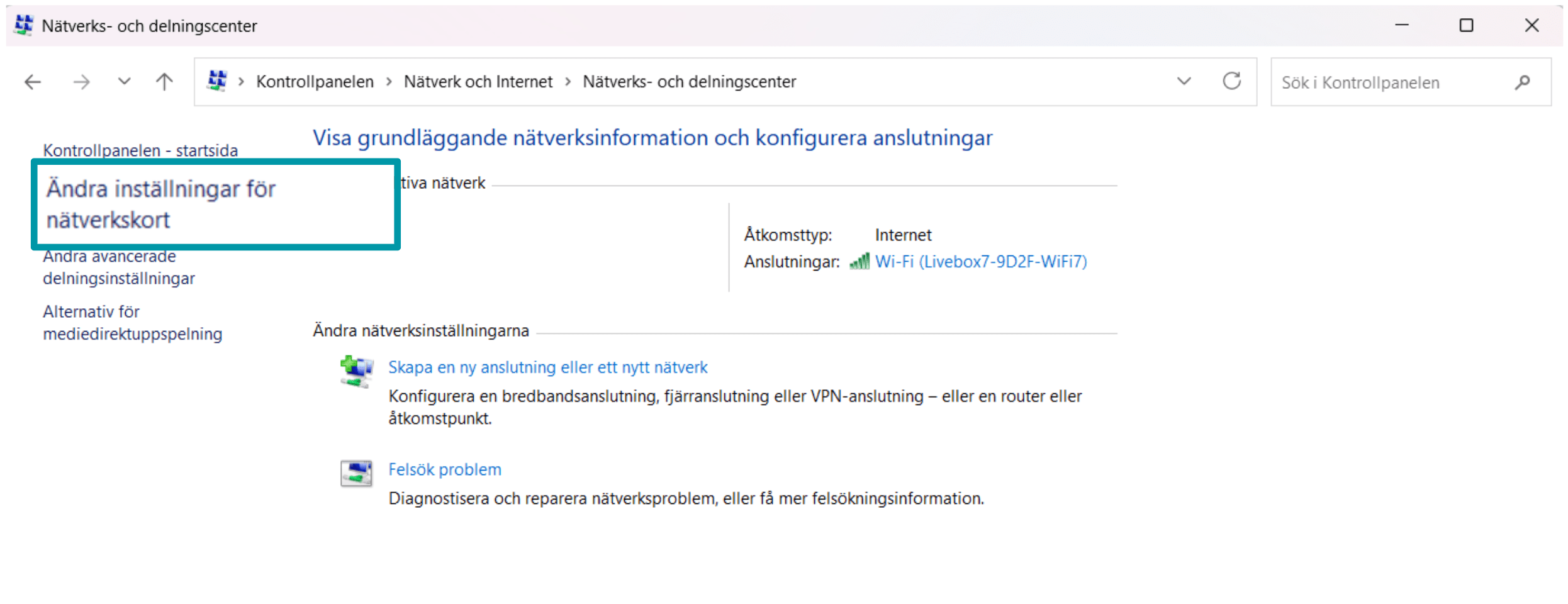 Change Adapter Settings Sv