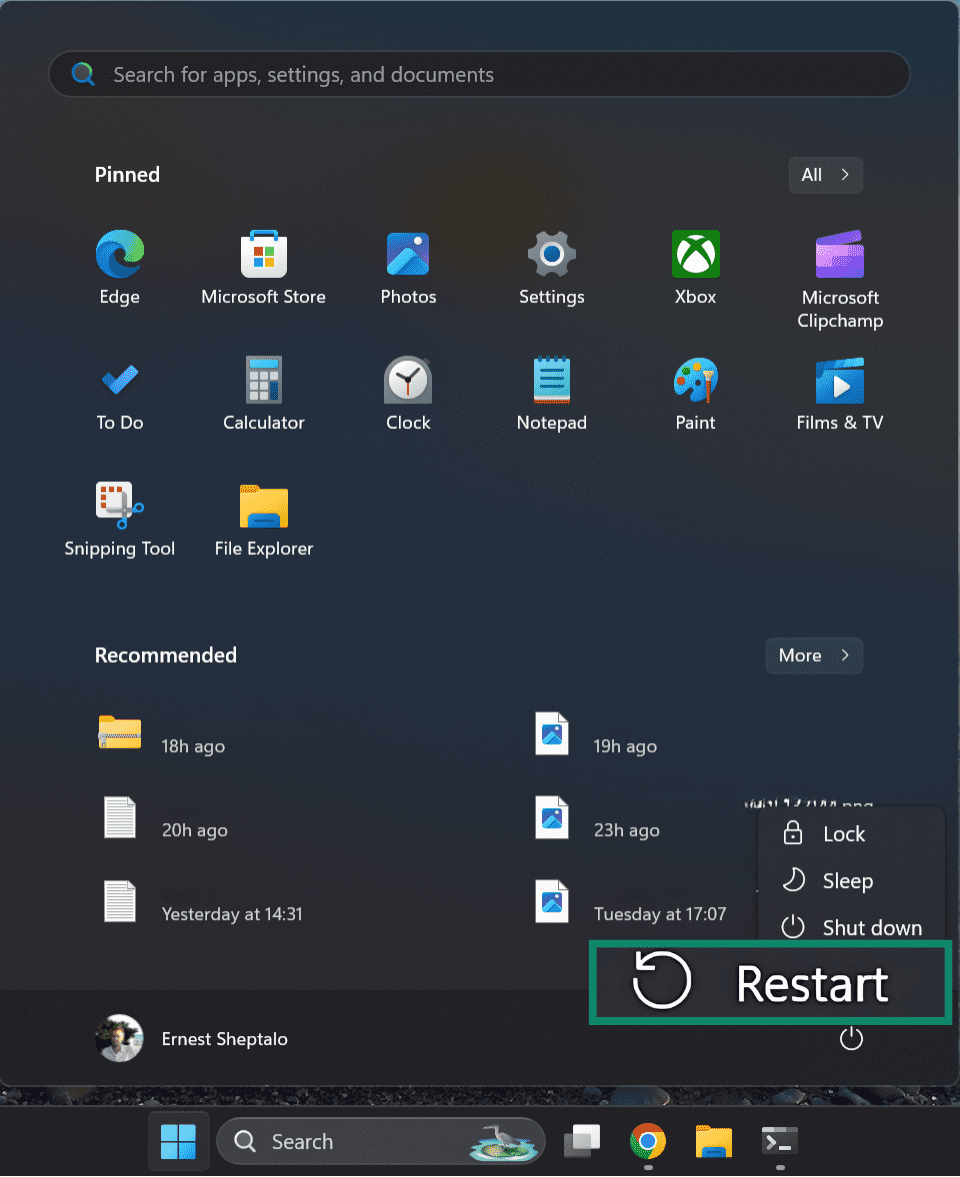 Restart your PC to finalize network changes.