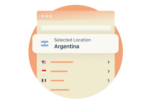 Mantente conectado Algunas páginas web pueden bloquear direcciones IP cuando las visitas desde fuera de Argentina. Con ExpressVPN, podrás mantene...