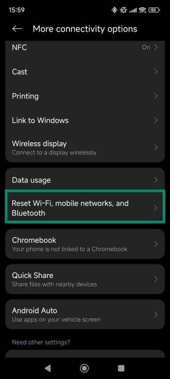 Android more connectivity options