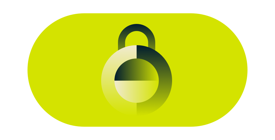Candado seguro de color verde.