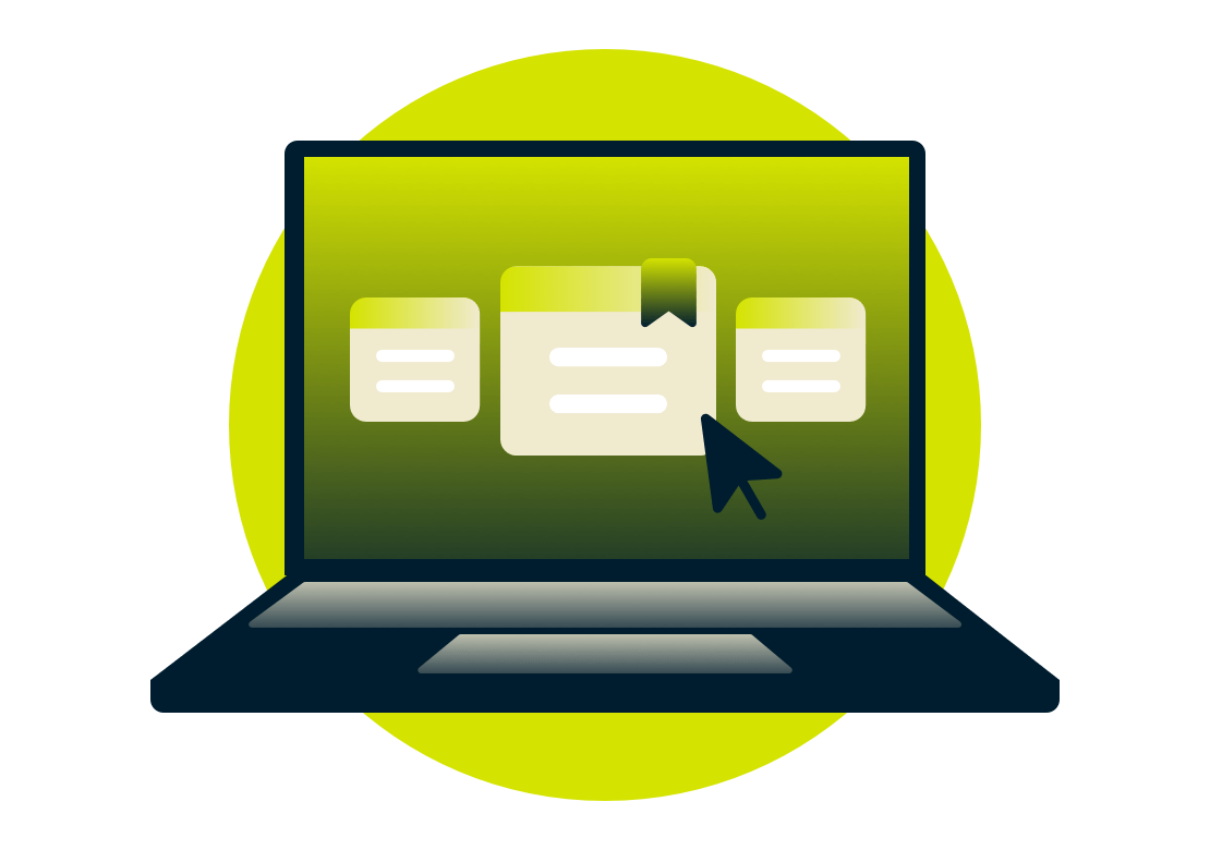 Laptop-Bildschirm mit einer Auswahl an VPN-Abonnements.