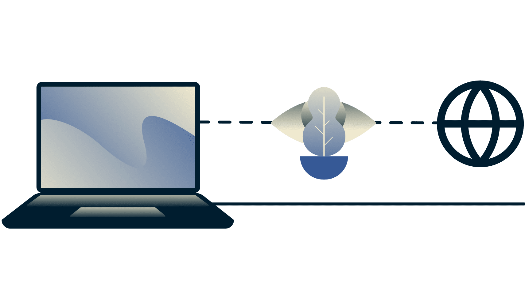 Wie Sie Drosselung mit einem VPN umgehen: Diagramm, dass einen Internetanbieter zeigt, der nicht weiß, ob ein Video gestreamt wird.