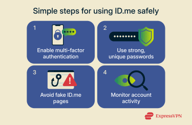 Simple steps for using ID.me safely.