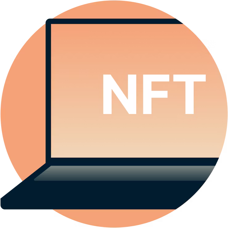 NFT en una laptop