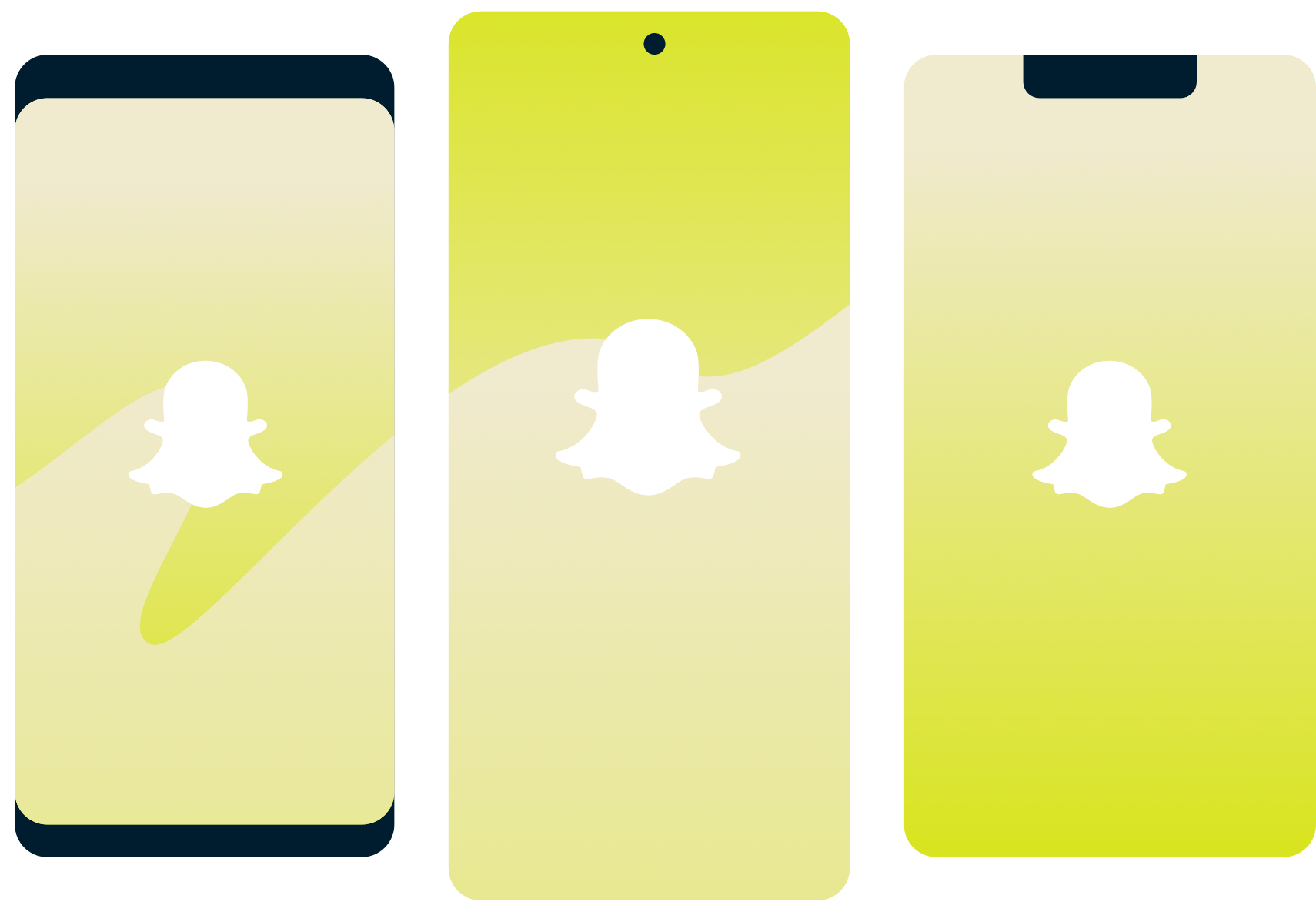 Logotipo de Snapchat en los smartphones.