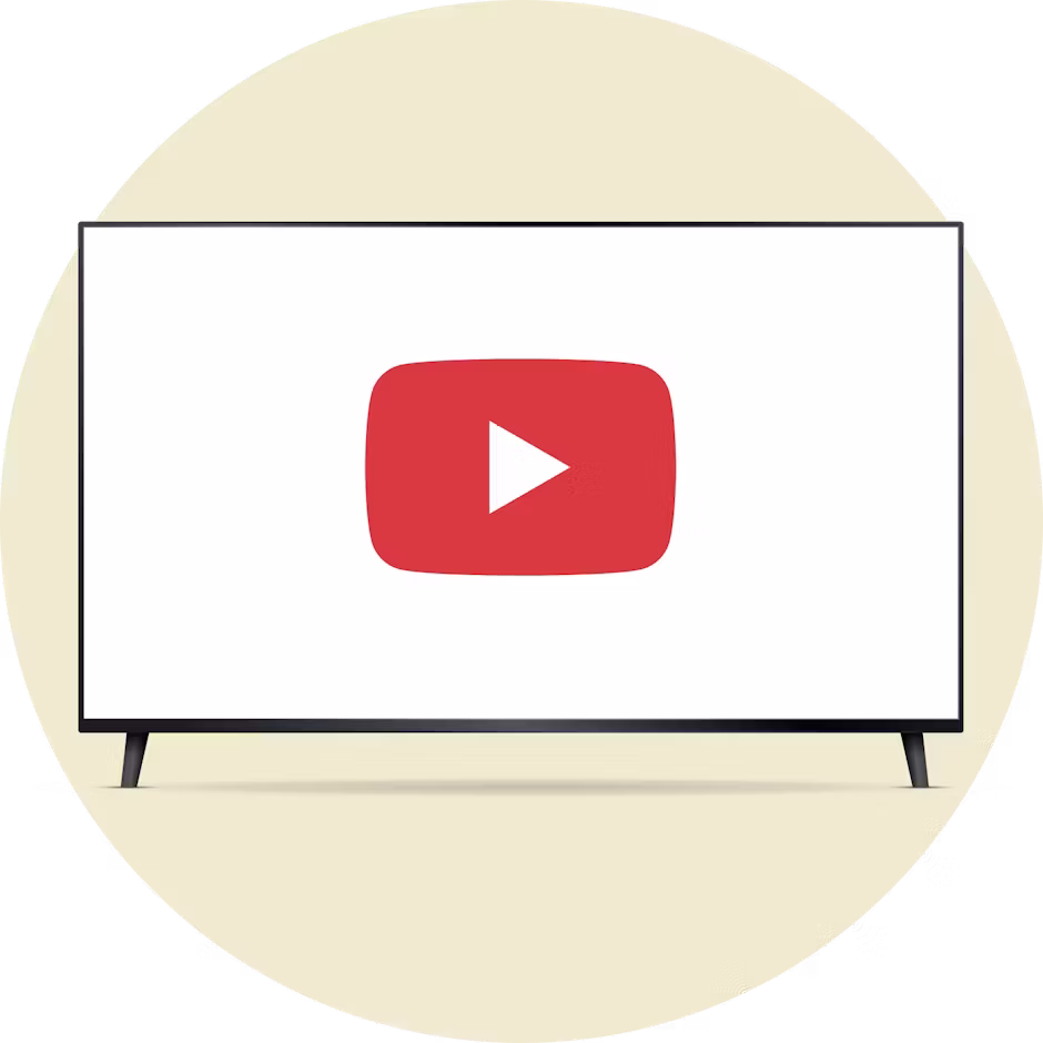 Logotipo de YouTube TV en una pantalla.