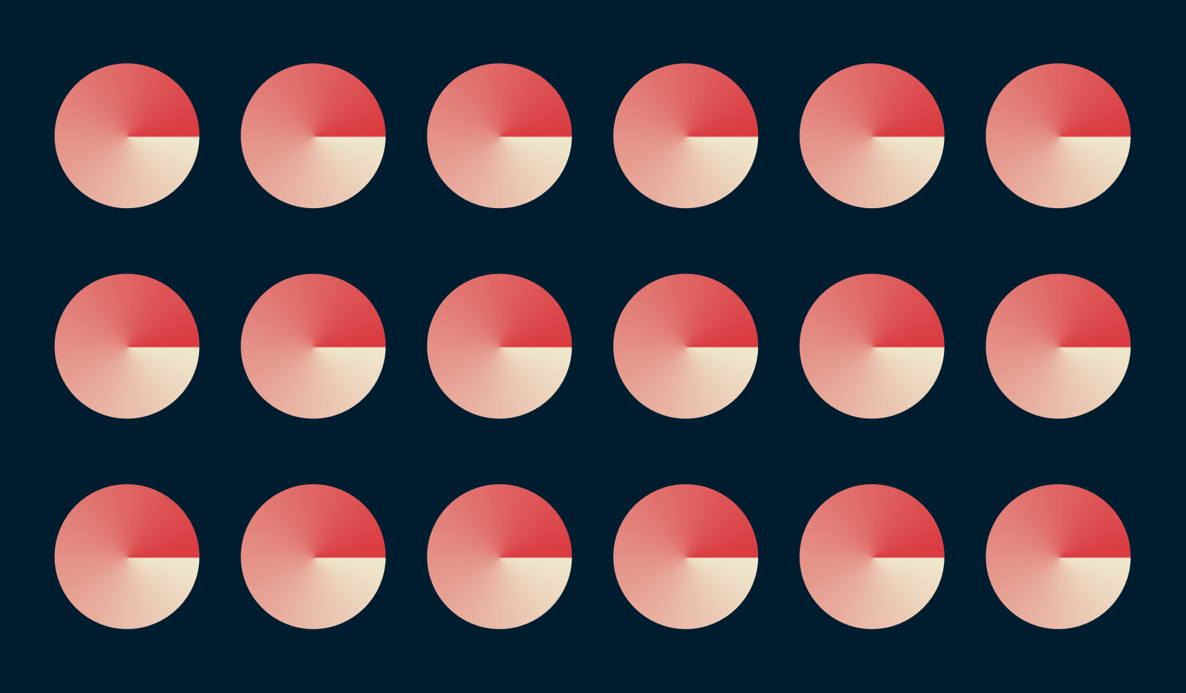 Una cuadrícula de bloques idénticos, mostrando cómo TrustedServer garantiza que el software y las configuraciones sean coherentes en todos los servidores ExpressVPN.