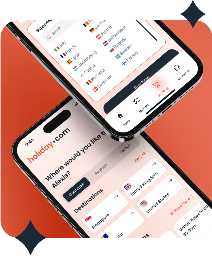 Holen Sie sich eine kostenlose eSIM von holiday.com mit ExpressVPN