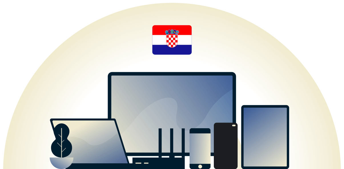 VPN de Croacia que protege una gran variedad de dispositivos.