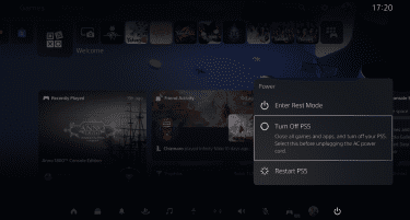Turn off PS5 in the PlayStation 5 power menu.
